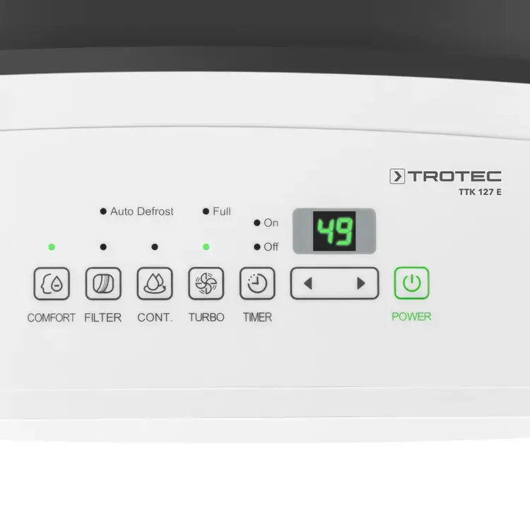 Luftentfeuchter-TTK-127-E-12-1460365115 Õhukuivati Trotec TTK 127 E – 50 l/24h I professionaalne lahendus kuni 150 m² ruumidele