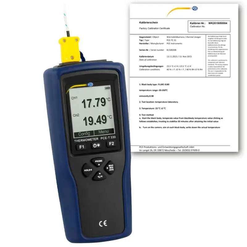 pce-instruments-stabthermometer-pce-t-330-ica-inkl.-iso-kalibrierzertifikat Temperatuuri mõõteseade