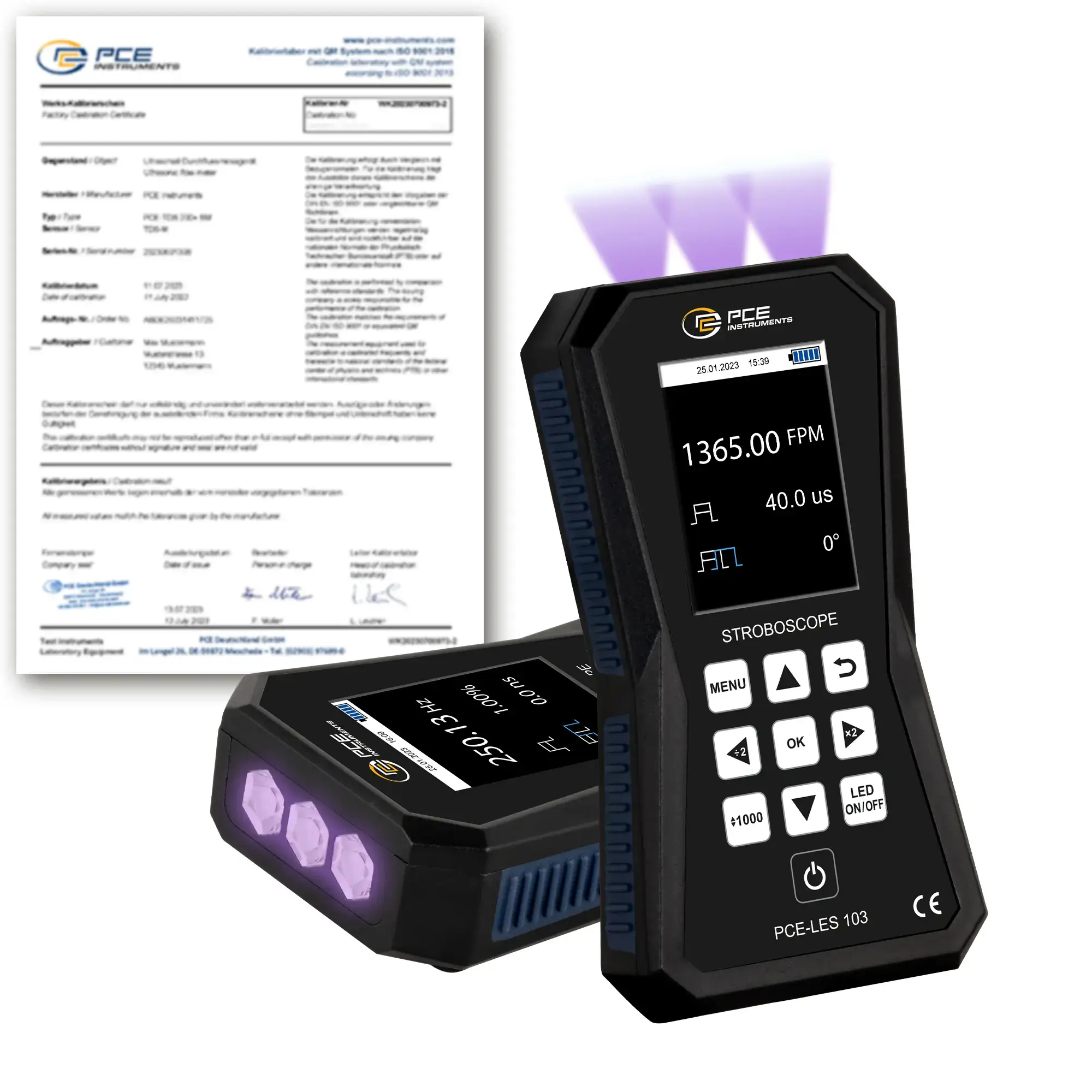 pce-instruments-uv-stroboskoop-pce-les-103uv-365-ica UV stroboskoop PCE-LES 103UV-365-ICA